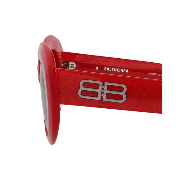 Balenciaga Round-Frame Acetate Sunglasses Red Womens - Picture 4 of 6